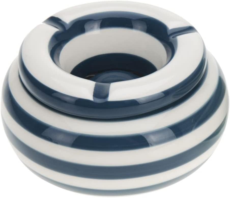 Ceramic Wind Ashtray, Ashtray, Stripes, 3 Cuts, Assorted Colours, 110 mm Diameter