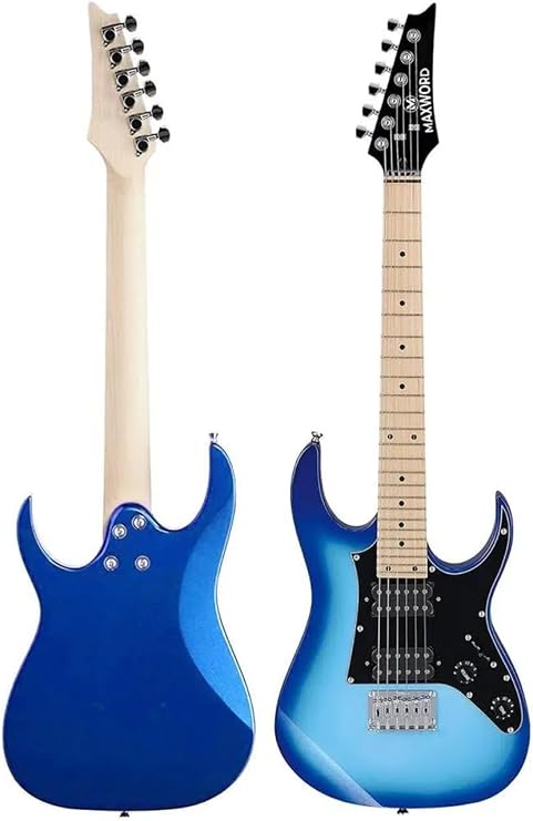 Maxword DE-150BL-ST Maple Klavye HH Manyetik Yüksek Kaliteli Elektro Gitar Seti