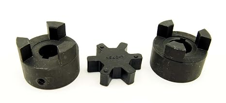 1/2inches to 7/8inches L075 Flexible 3-Piece L-Jaw Coupling Set & Buna-N NBR Rubber Spider