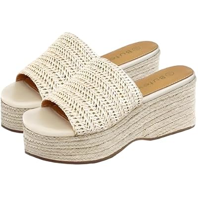 Platform Sandals Espadrilles for Women Wedge Sandals Open Toe Fashion Beach Sandals Spring Summer Shoes for Vacation