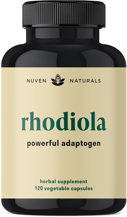 Rhodiola Rosea 600 mg | 60 Servings | Ultra Potent Rhodiola Supplement with 3% Salidroside & 1% Rosavins for Stress Support, Mood Support & Energy - Adaptogens for Calm & Focus - Gluten Free & Non-GMO