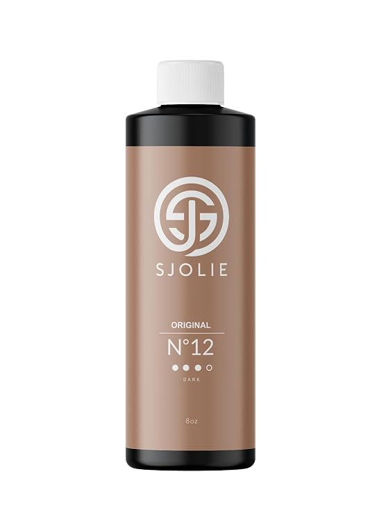SJOLIE Spray Tan Solution - No. 12 - Dark Hydrating Tanning Spray | Sunless Tanner for a Rich Bronze, Long Lasting, All Natural Spray Tan (8oz)