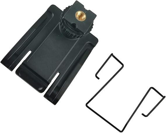 Hot Shoe Mount Adapter and Holder Belt Clip Compatible for S Ony, for Saramonic, for Boya Wireless Microphone fixe to DSLR Camera, Video Camera