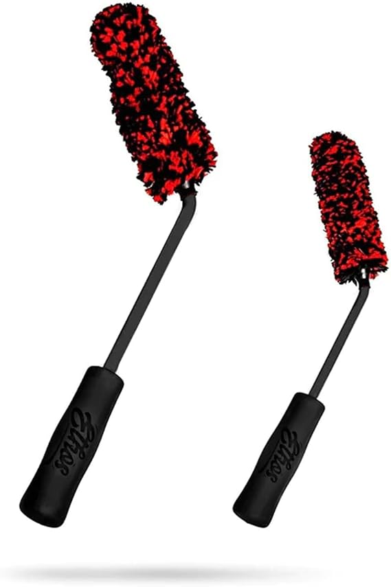 Ethos Wheel Brush for Car Detailing Plush Rim Cleaner Brush, Car Cleaning Tire Brush Kit, Soft Wheel Cleaner Brushes, Rim Brushes for Cleaning Wheels, Wheel Cleaning Brush