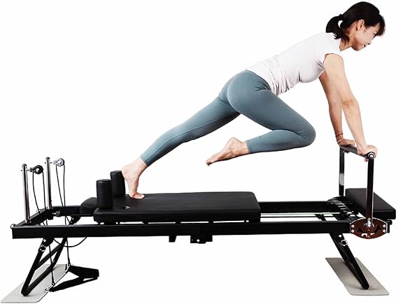 Pilates Reformer,Foldable Pilates Machine, Adjustable Intensity Pilates Bed,Multifunctional Pilates Reformer,Exercise Yoga Equipment,for Reformer Body Stamina Stretching Balance Exercise