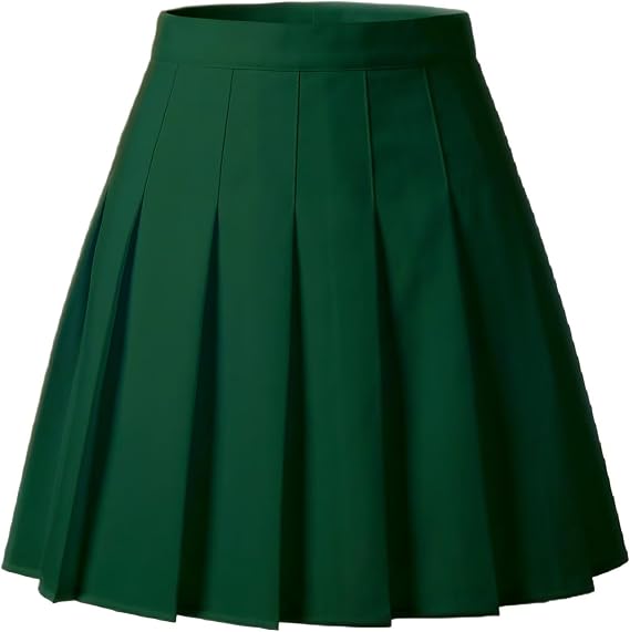 Pleated Skirts for Women High Waisted Tennis Skort Basic Casual Mini Skirt | Soft Inner Shorts,Hidden Zipper Closure, Elasticized Back Waist, Flowy A-Line, Golf, Workout, Athletic Skorts for Woman