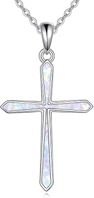 POPLYKE Cross Necklace 925 Sterling Silver Cross Jewelry Pendant Necklaces Jewelry for Women