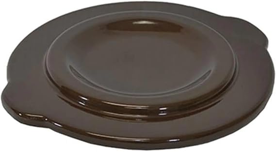 Ohio Stoneware Ceramic Lid for Food Preservation Pickling and Fermenting, 12 inch Cover Fits 2 Gallon Crock, Brown