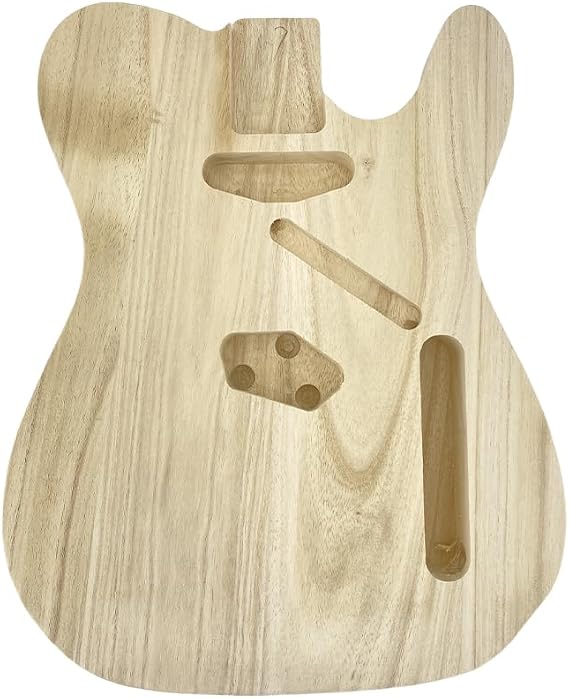 Unfinished Guitar Body, Paulownia Wood Electric Guitar Body for DIY Guitar Building & Customization Projects