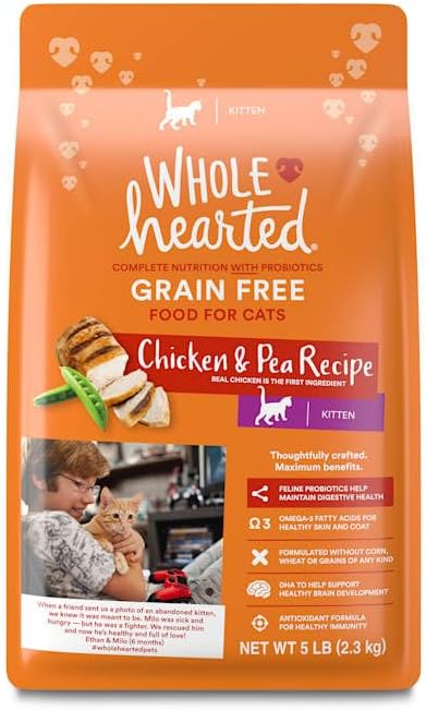 WholeHearted by Petco Grain-Free Chicken Recipe Dry Kitten Food 5 lbs.