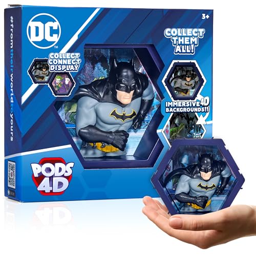 PODS 4D DC Batman, Unique Connectable Collectable Bobble-Head Figure that Bursts from Their World into Yours, Wall or Shelf Display, DC Toys and Gifts, Series 1 no. 417