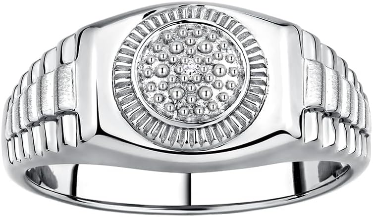 Rylos Ring Sterling Silver or Yellow Gold Plated Silver & Diamond Ring. Explore Silver rings, designer-inspired luxury in sizes 6-13.