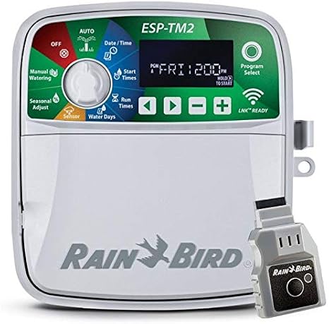 Rain-Bird ESP-TM2 Indoor Outdoor Irrigation WiFi Zone Controller Timer Box and Link Lnk WiFi Mobile Wireless Smartphone Upgrade Module Sprinkler