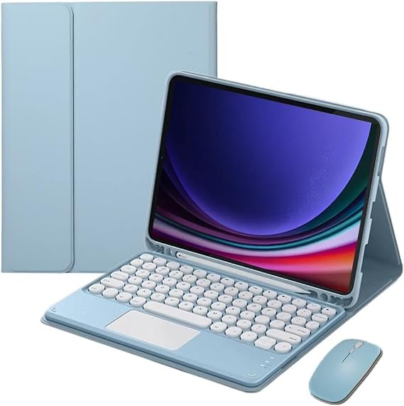 Keyboard Case for Samsung Galaxy Tab S6 Lite 10.4" 2024/2022/2020- Multi-Touch Trackpad, Detachable Wireless Keyboard Folio Tablet Case,Blue