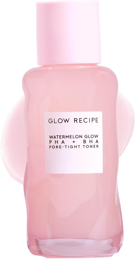 Glow Recipe Mini Watermelon Glow BHA + PHA Pore-Tight Facial Toner - Mild Exfoliating Toner with Hyaluronic Acid, Cactus Water, Soothing Cucumber + Tea Extract, Travel-Size 40ml / 1.35oz