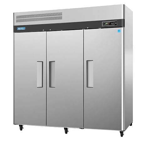 Turbo Air Commercial 3-Solid-Door Reach-In 72-CU. Ft. Refrigerator