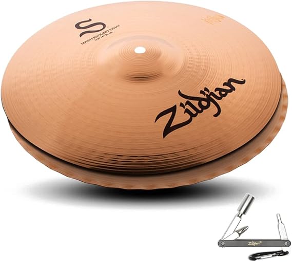 Avedis Zildjian Company ZILDJIAN S14HPR 14-INCH S FAMILY HI-HAT CYMBAL PAIR W/ BRIGHT SOUND - BRILLIANT With ZKEY | Bright expressive sound for pop worship and studio drummers, crisp chick and clean stick response, drum key included