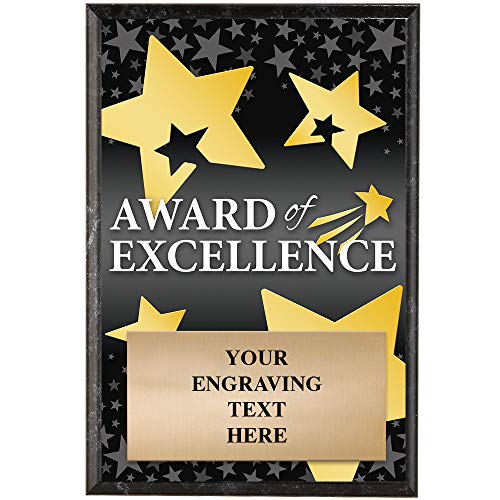 Corporate Plaques - 5 x 7 Award of Excellence Recognition Trophy Plaque Award