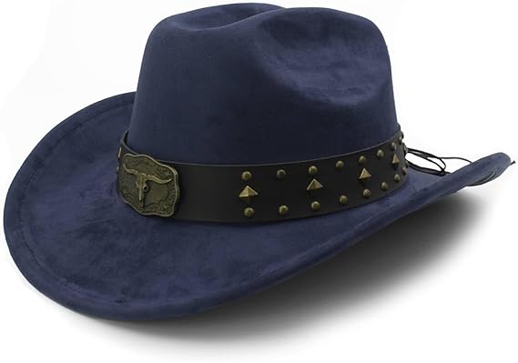 LIDHAY Cowboy Hat for Women Men with Shapeable Wide Brim Western Suede Hat for Cowboys and Cowgirls