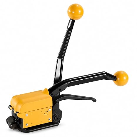 Manual Sealless Steel Strapping Tool for 13-19mm Width & 0.38-0.58mm Thickness | Hand-Operated Metal Bander for Secure Steel Packing & Bundling