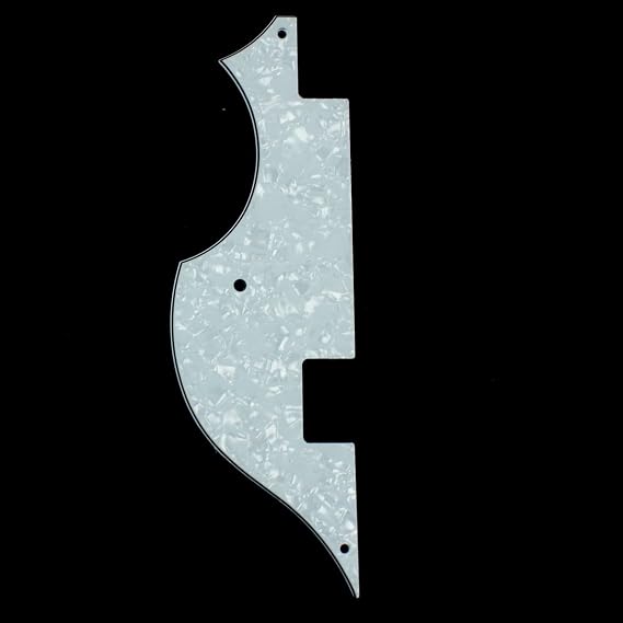 (F48) HOFNER Bass Guitar pickguard,Right handed,4ply white pearl