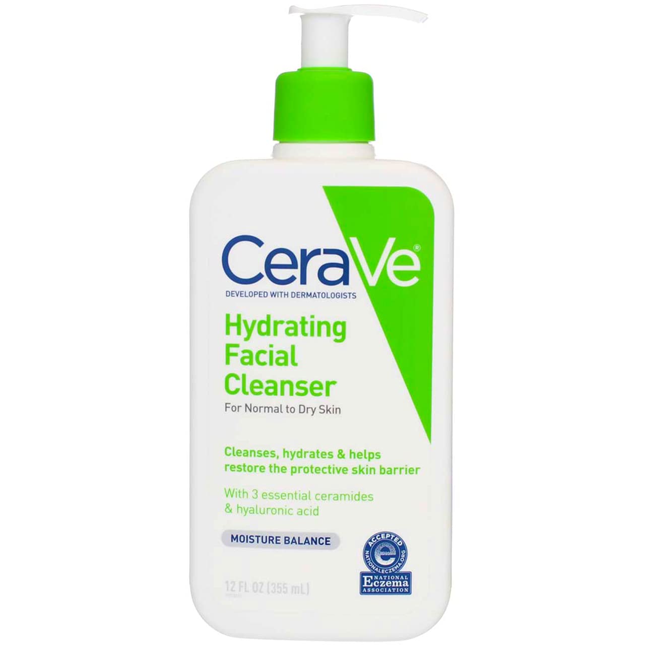CeraVe Hydrating Facial Cleanser - For Dry To Normal Skin - Net Wt. 8 FL OZ 237 mL Per Bottle - Pack of 4 Bottles