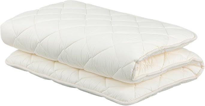 FULI Japanese Futon, Twin Size, White - Foldable Shikibuton Floor Bed - Medium Firm Quilted Cotton Sleeping Pad, Portable Roll-Up Japanese Floor Bed for Guests &amp;amp;amp;amp;amp; Small Spaces