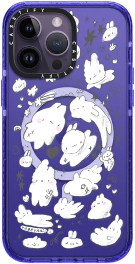 CASETiFY Impact iPhone 14 Pro Max Case [4X Military Grade Drop Tested / 8.2ft Drop Protection/Compatible with Magsafe] - Just Some Buns by tabetaaii - Peri Purple
