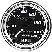 Equus 7079 3-3/8" Mechanical KPH Speedometer, Chrome