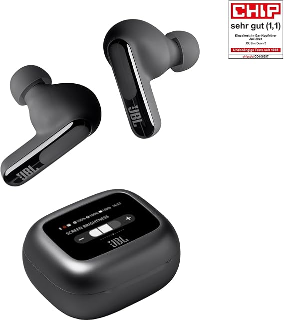 JBL Live Beam 3, Wireless Earbuds, Black