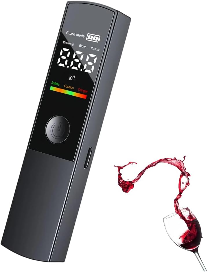 Portable Alcohol Tester High Sensitivity Breathalyzer with Type-C Charging Professional Alcohol Breathalyzer for Home or Party Use