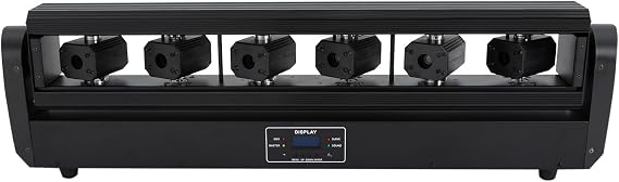 Stage Light,6 Eyes Stage Moving Head Lamp,Projector Beam Light 4 Control Mode DMX512 RED Projector DJ Disco Club Show KTV Bar