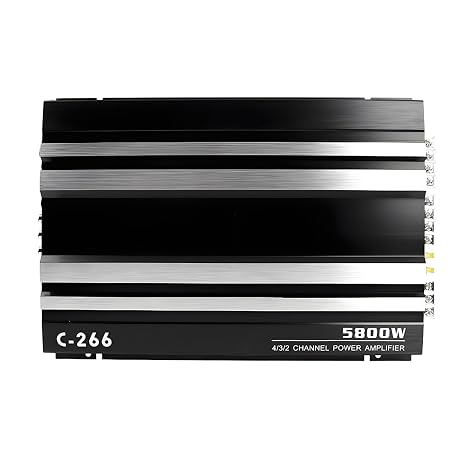 Car Power Amplifier 4-Channel Slim Stereo Car Audio Amplifier Amp 12V (4 Channel - 13.39 inch)