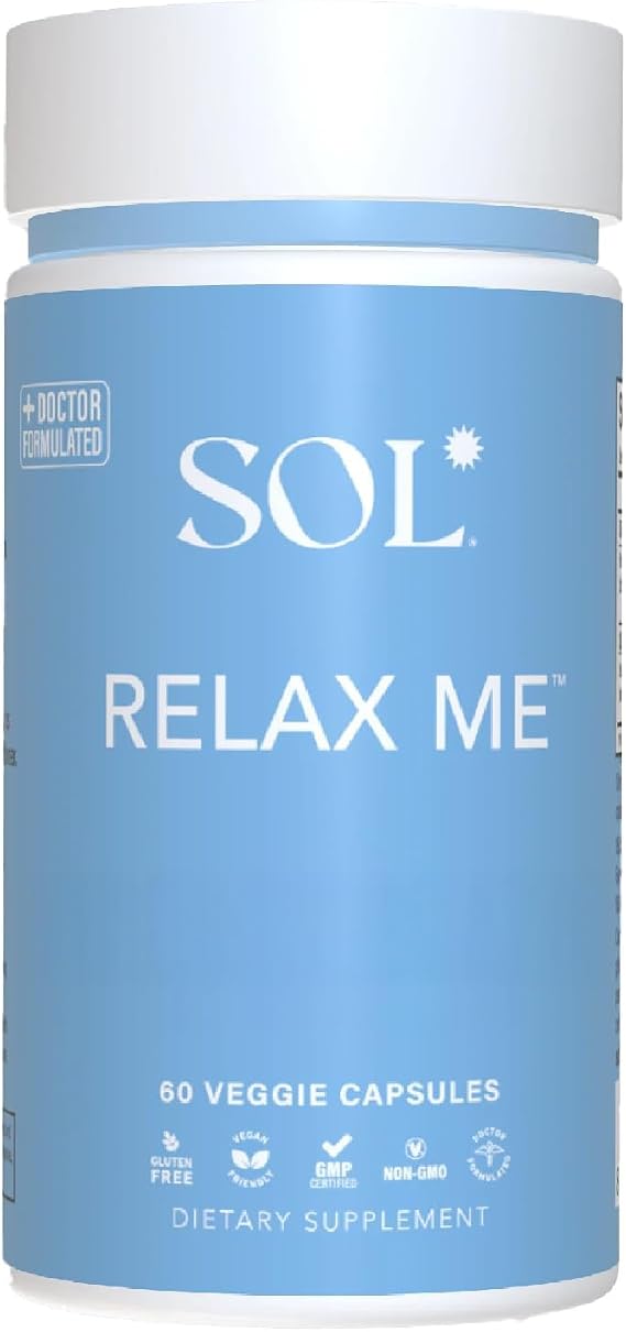 Relax Me - Natural Calming Relief for Stress, Tension, Worry - 15x More Effective - Support Mood, Relax the Mind & Body - Supplements for Adults - Non-Drowsy - 60 Vegetarian Capsules