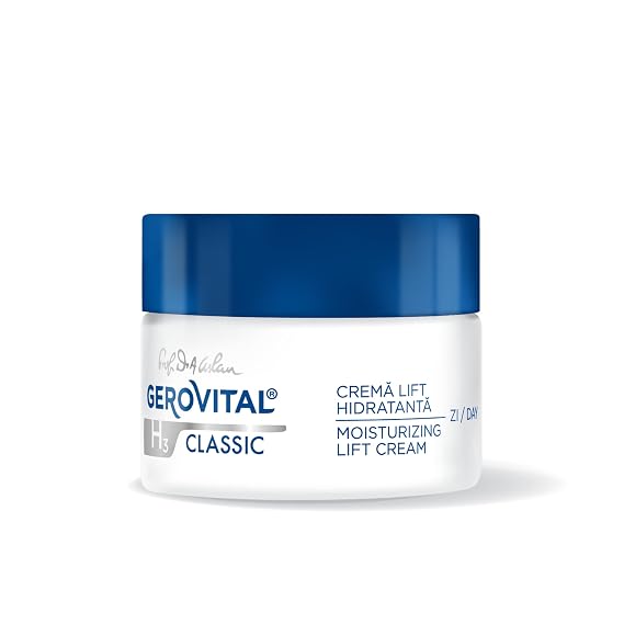 GEROVITAL CLASSIC Moisturizing Lifting Cream with Hyaluronic Acid and Vitamin E - Deep Hydration, Reduces Wrinkles & Fine Lines, Anti-Aging Face Cream, 50 ml