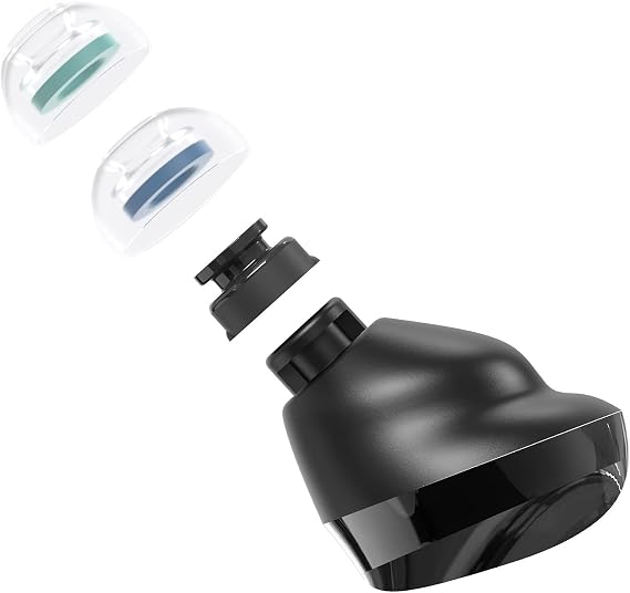 SpinFit CP1025 & CPA2 for Galaxy Buds Pro & Pixel Buds Pro & Jabra 85T- L/ML - Black - Medical Grade Silicone Patented Replacement Ear Tips and Adapters for Supreme Comfort and Sound Performance