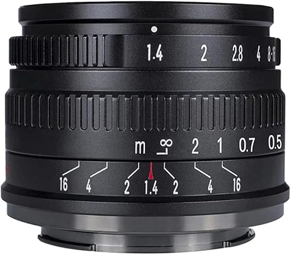 7artisans 35mm F1.4 Camera Lens Manual Focus APS-C Fixed Focus Lens Wide Angle Large Aperture for M43 Mount Mirrorless Cameras