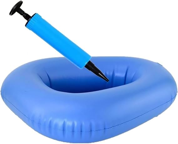 Bedpan, Inflatable Potty Soft Thickening Portable & Easy to use Washable Anti Bedsore with Hand Pump Bed Plastic Toilet