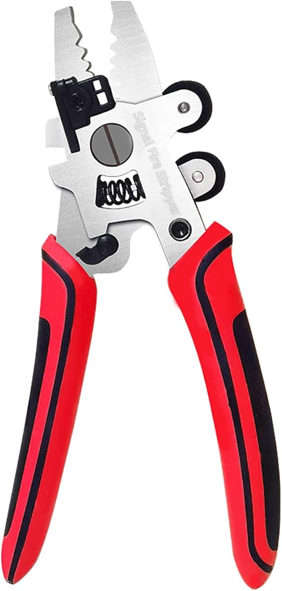 Signal fire Fiber Optic Stripper, 9 in 1 Fiber Optic Stripper Tool, Wire Cutters Pliers Electrician Tools for Wire Stripping Cutting & Cleaning, Fiber Cable Stripping Tool for Technicians