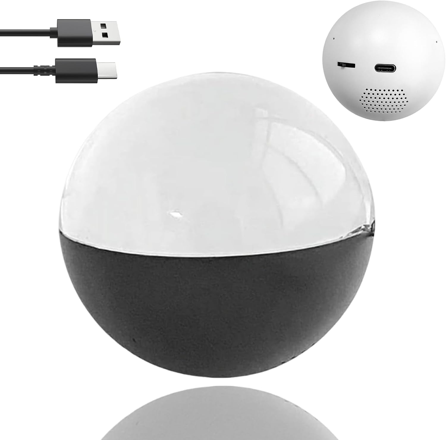 Morpheorb 3D Ultrasound Crystal, 2.7inch 3D Crystal Ball Ultrasound with Electronic Display Sound, Personalized Custom Digital Photo Video Player with Digital & Heartbeat Display Black