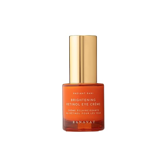 RANAVAT Brightening Retinol Eye Cream - Anti Aging Eye Cream and Dark Circle Corrector to Help Target Fine Lines - Enriched with Micro-Encapsulated Retinol, Bakuchi Seed, Saffron (0.5 oz)