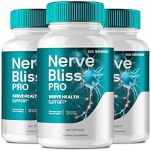 Nerve Bliss Pro Capsules, Nerve Bliss for Neuropathy Advanced Nerve Health Supplement Pills - Maximum Strength, All Natural Healthy Circulation & Stable Levels, NerveBlissPro Reviews (3 Pack)