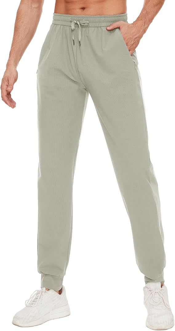 SEVEGO Men's 31"/33"/35"/37" Tall Inseam Joggers Lightweight Sweatpants 3 Zipper Pocket Tapered Athletic Workout Gym Pant