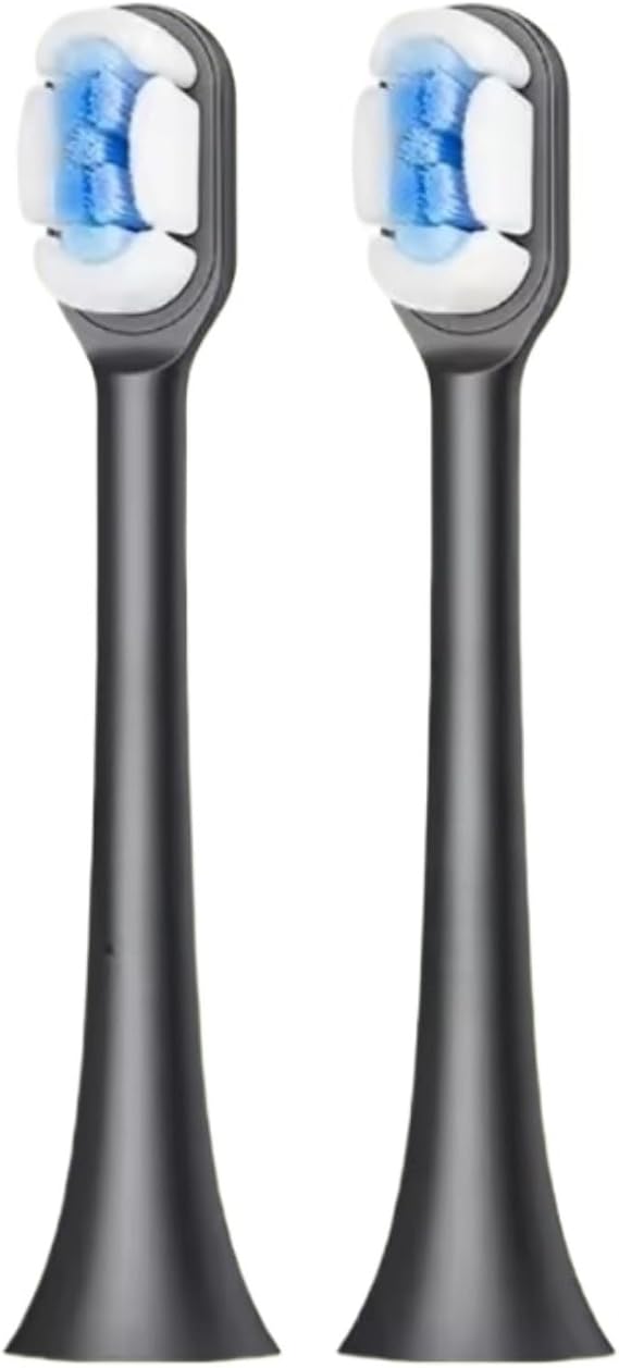 Electric Toothbrush Accessory Toothbrush Head. Compatible for SOOCAS X1 X3 X3U X5 Electric Toothbrush(Black 2pcs)
