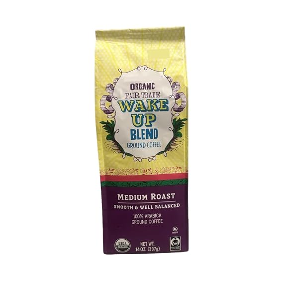 Organic Fair Trade Wake Up Blend Ground Coffee 14 oz (397g)