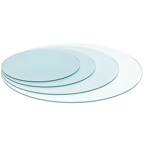 Custom Glass Cut to Size - Circle Shape - 1/8" 5/32" 3/16" 1/4" 3/8" Thickness for Tabletop - Strong Tempered Glass
