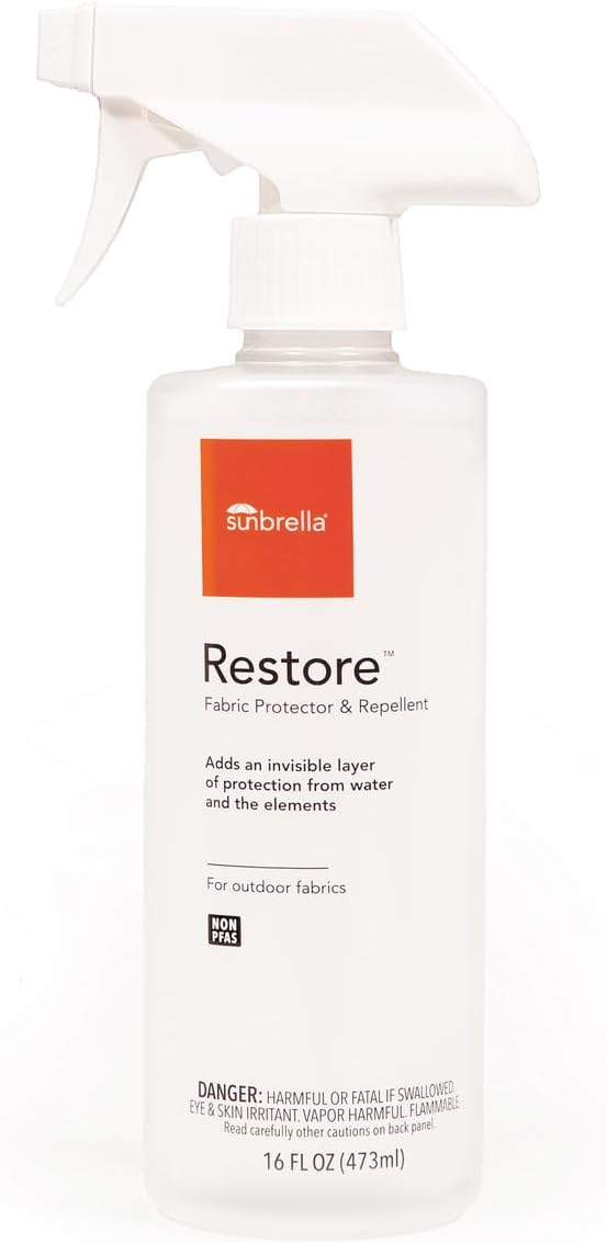 Sunbrella Restore Fabric Protector | Water Repellent Spray | 16 Fl Oz | Restores Water Repellency on Outdoor Patio Cushions and Upholstery; Adds Stain Resistance Against Spills; Non-PFAS