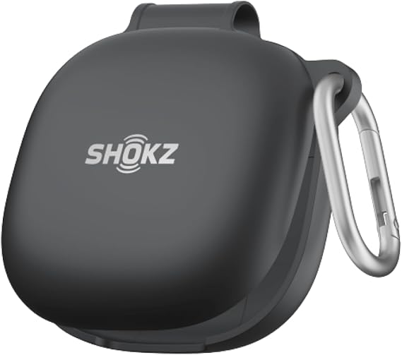 Protective Cover for Shokz OpenFit 2 Headphones Charging Case (Black) - Water Resistant Case, Durable, Scratch Resistant, Lightweight Plastic Cover-(Headphones or Charging case not Included