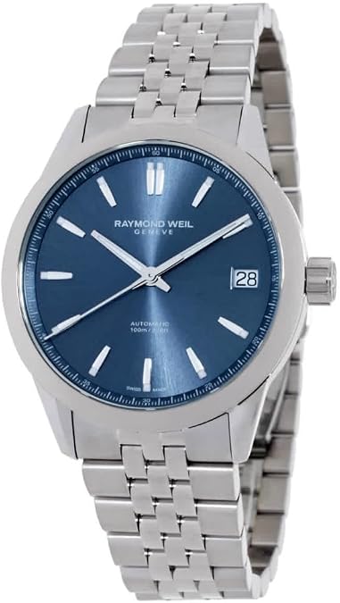 Stainless Steel Automatic Watch - Blue Dial Freelancer by RAYMOND WEIL