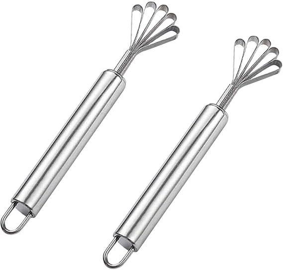 2 PCS Melon Craper Filipino Coconut Meat Scraper Stainless Steel Coconut Meat Scraper and Fish Scaler Remover for Kitchen Multi Purpose Melon Grater and Handy Tool Set